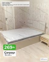 Çarpayı – 160×200 sm - Mexanizm: açılmayan, bazasız - Matras: 1 ədəd — Mebel