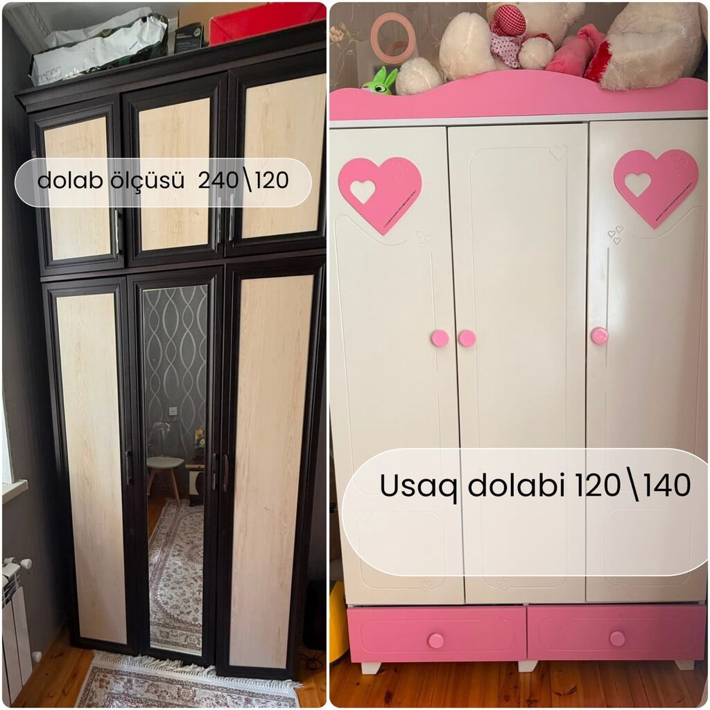 Bir evden 2 eded dolab.Usaq dolabi 130 azn. böyuk dolab 180 azn.unvan — Mebel, Bakı