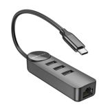 Borofone Dh6 usb 20 hub  megabit rj45 ethernet adapter 100mbps — Компьютеры и ноутбуки