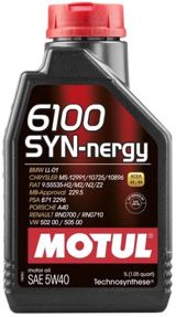 Motul 6100 SynNergy 5W40 1Lt mühərrik yağı — Cars