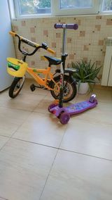 Velosiped 12-lik və skuter birlikdə — Детский транспорт — Другое