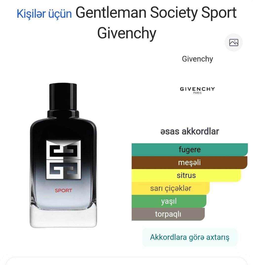 Givency Gentleman Society Sport Bəy üçündür Qiyməti endirdim (Təcili — Gözəllik və sağlamlıq, Bakı (4)