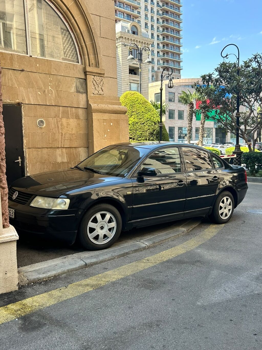 Volkswagen Passat B5, sedan kuzov, qara rəng. Mator yeni dəyişilib — Avto, Bakı (2)