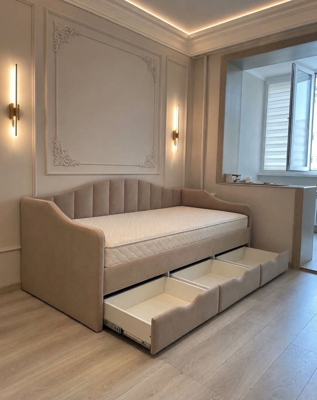 Yeni, Təknəfərlik çarpayı, Bazalı, Matras ilə, Siyirməsiz, Azərbaycan — Mebel, Digah (6)