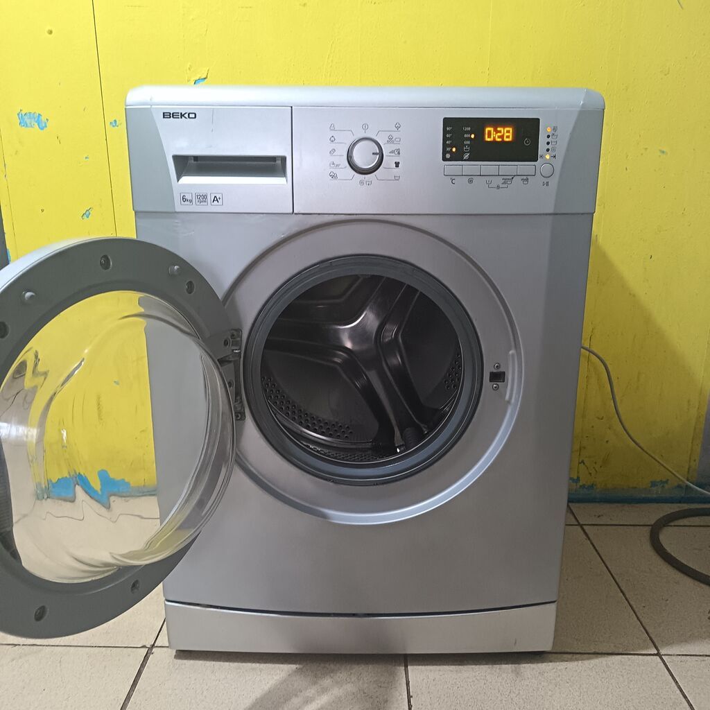 Paltaryuyan maşın Beko, 6 kq, İşlənmiş, Avtomat, Qurutma var, Kredit yoxdur, Ödənişli çatdırılma — Paltaryuyan maşınlar, Bakı (3)