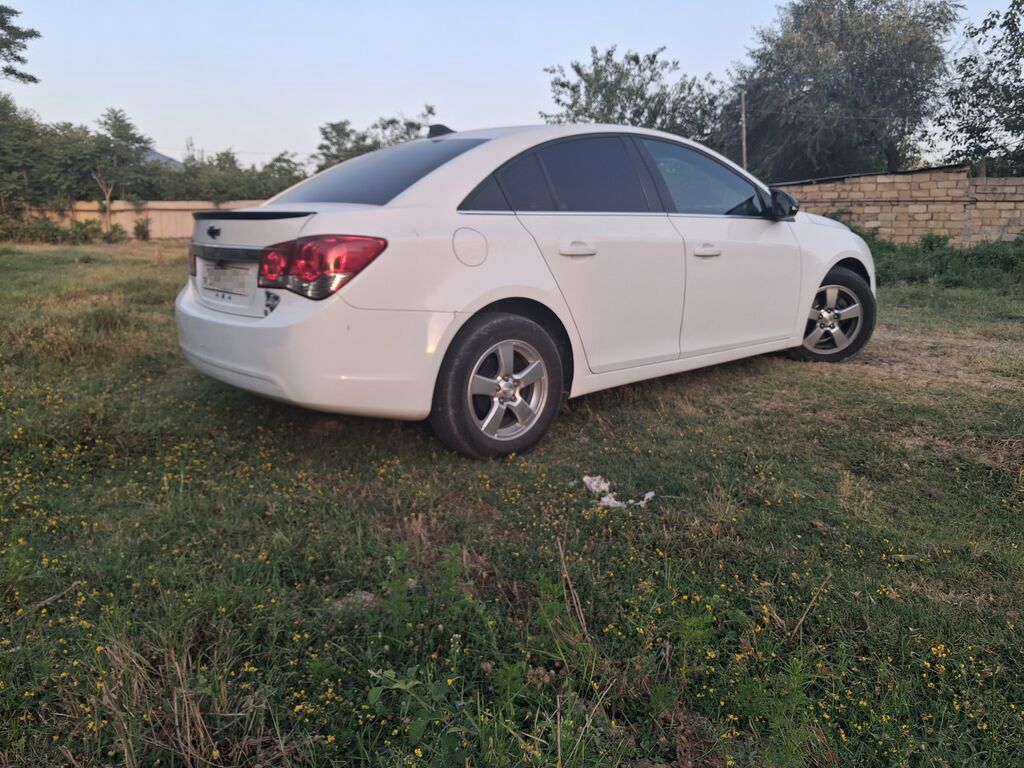 Chevrolet Cruze sedan - Kuzov: ağ rəng, 4 qapılı sedan, arxa — Avto, Bakı (3)