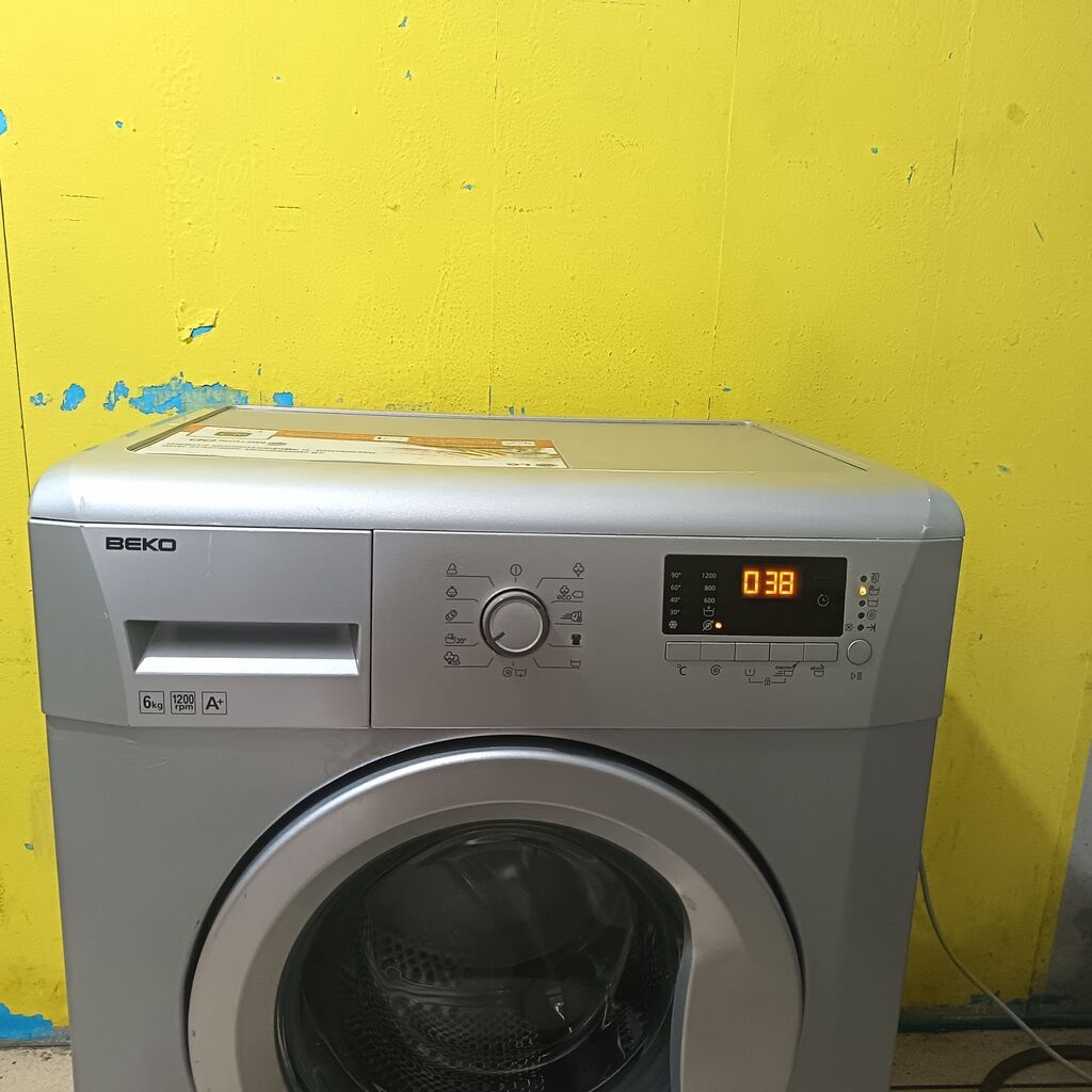 Paltaryuyan maşın Beko, 6 kq, İşlənmiş, Avtomat, Qurutma var, Kredit yoxdur, Ödənişli çatdırılma — Paltaryuyan maşınlar, Bakı (2)
