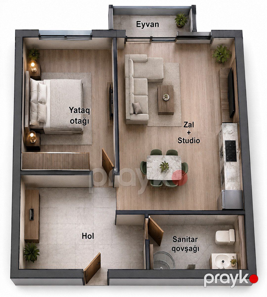 Satılır 2 otaqlı yeni tikili 40 m² — Mənzil, Bakı (2)