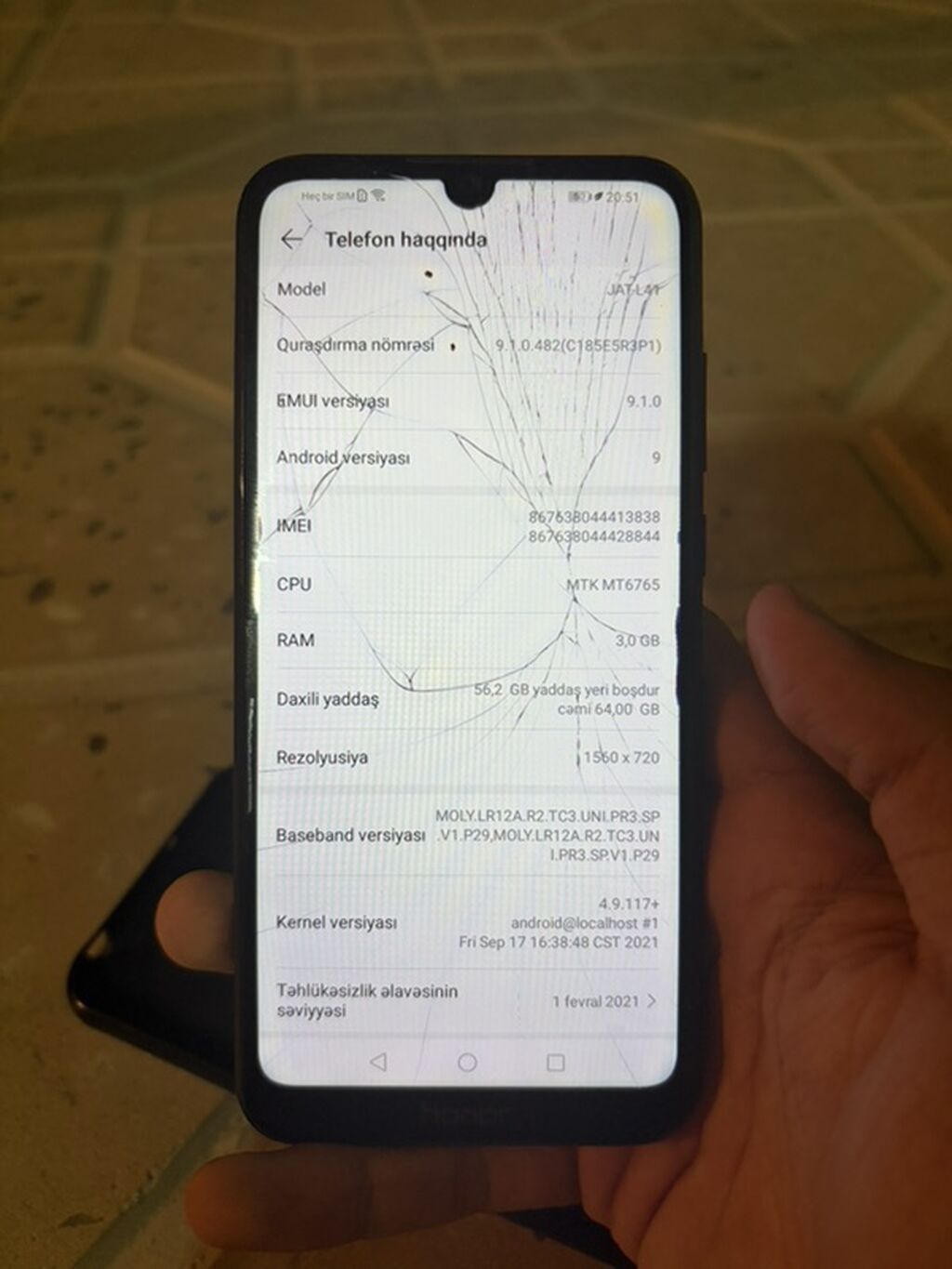 Honor 8A 2020, 64 GB, rəng - Qara, Barmaq izi, Face ID — Honor, Xırdalan (4)