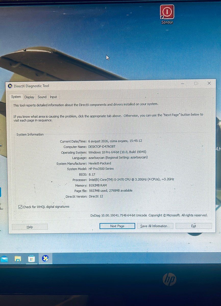 HP Pro 3500 Series (PC) — Masaüstü kompüterlər, Bakı (5)