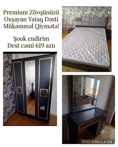 Premium zövqlə dizayn edilmiş yataq dəsti Dəst tərkibi: - — ucuz.mebel — Yataq otağı mebel dəstləri