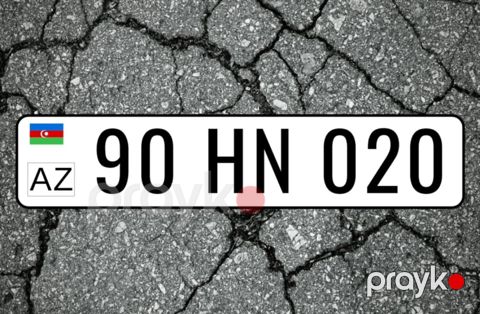 Avtomobil qeydiyyat nişanı - 90-HN-020 — Bakı