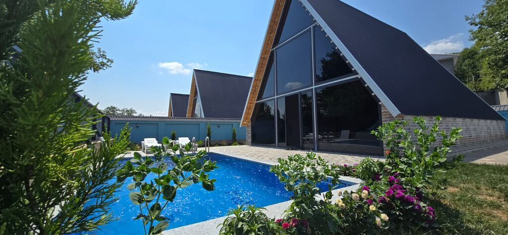 Qəbələ dağ mənzərəli A-frame villası – xüsusi həyətyanı sahə və şəxsi — Daşınmaz əmlak, Qəbələ (9)