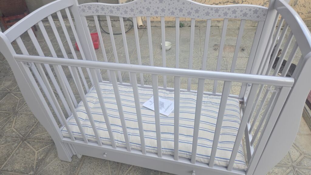 Uşaq beşiyi – taxta çarpayı - Material: bərk ağac, ekoloji təmiz — Mebel, Bakı (3)