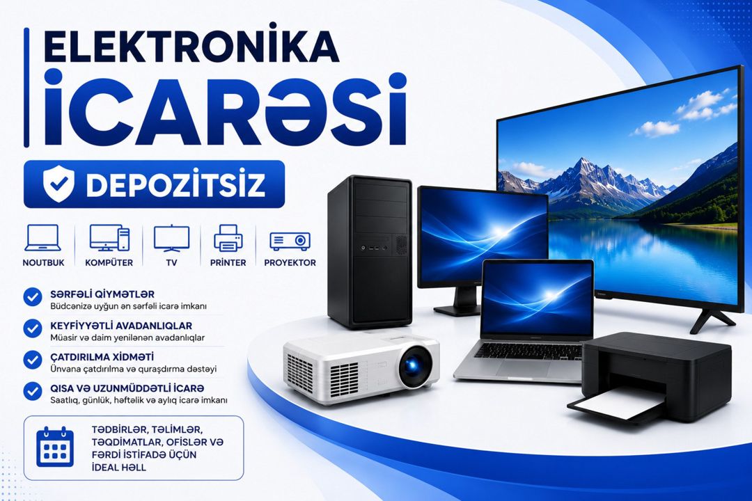 Kompüter və noutbuk icarəsi — Xidmətlər, Bakı