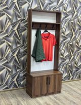 Dəhliz üçün asılqanlı dolab - Material: Laminat/LDSP (ağ iç panel — Товары