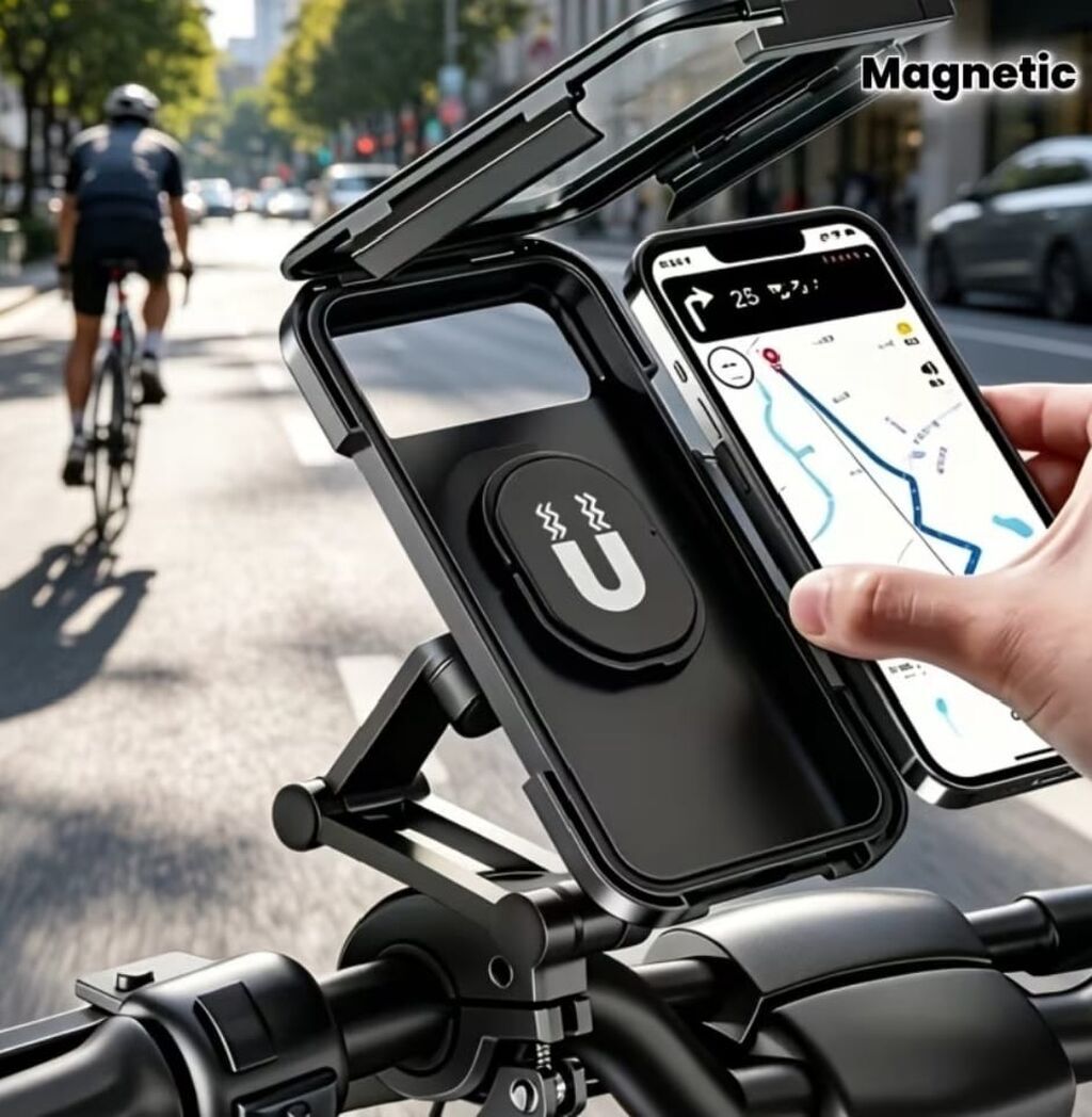 Velosiped və Motosiklet üçün Suya Davamlı Telefon Tutacağı, Maqnitli — Elektronika, Bakı (9)