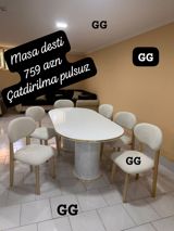 Qonaq otağı üçün, Yeni, Açılmayan, Oval masa, 6 stul — Furniture