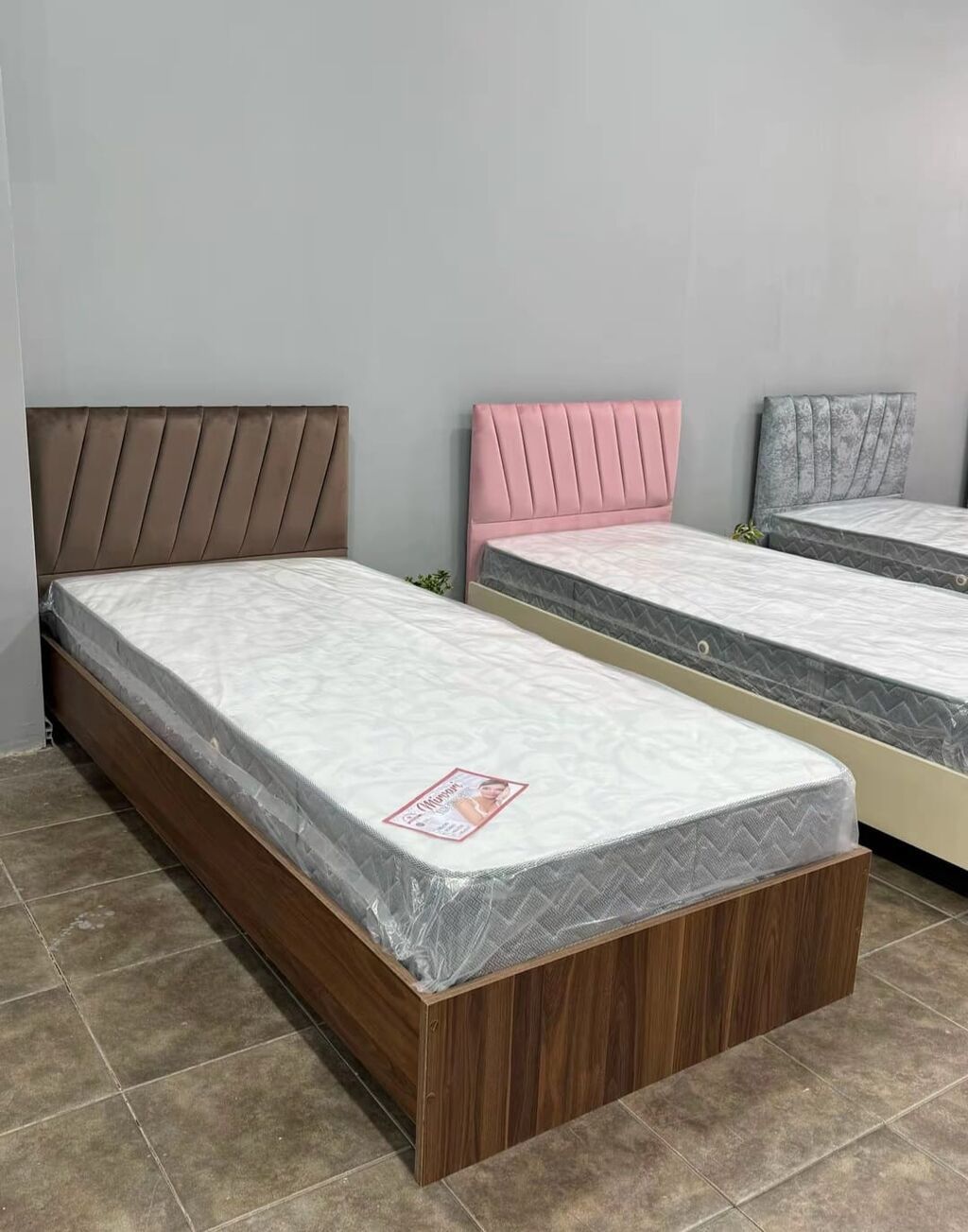 Oğlan və qız üçün, Yeni, 2 təknəfərlik çarpayı, 2 tumba — Mebel, Digah (9)