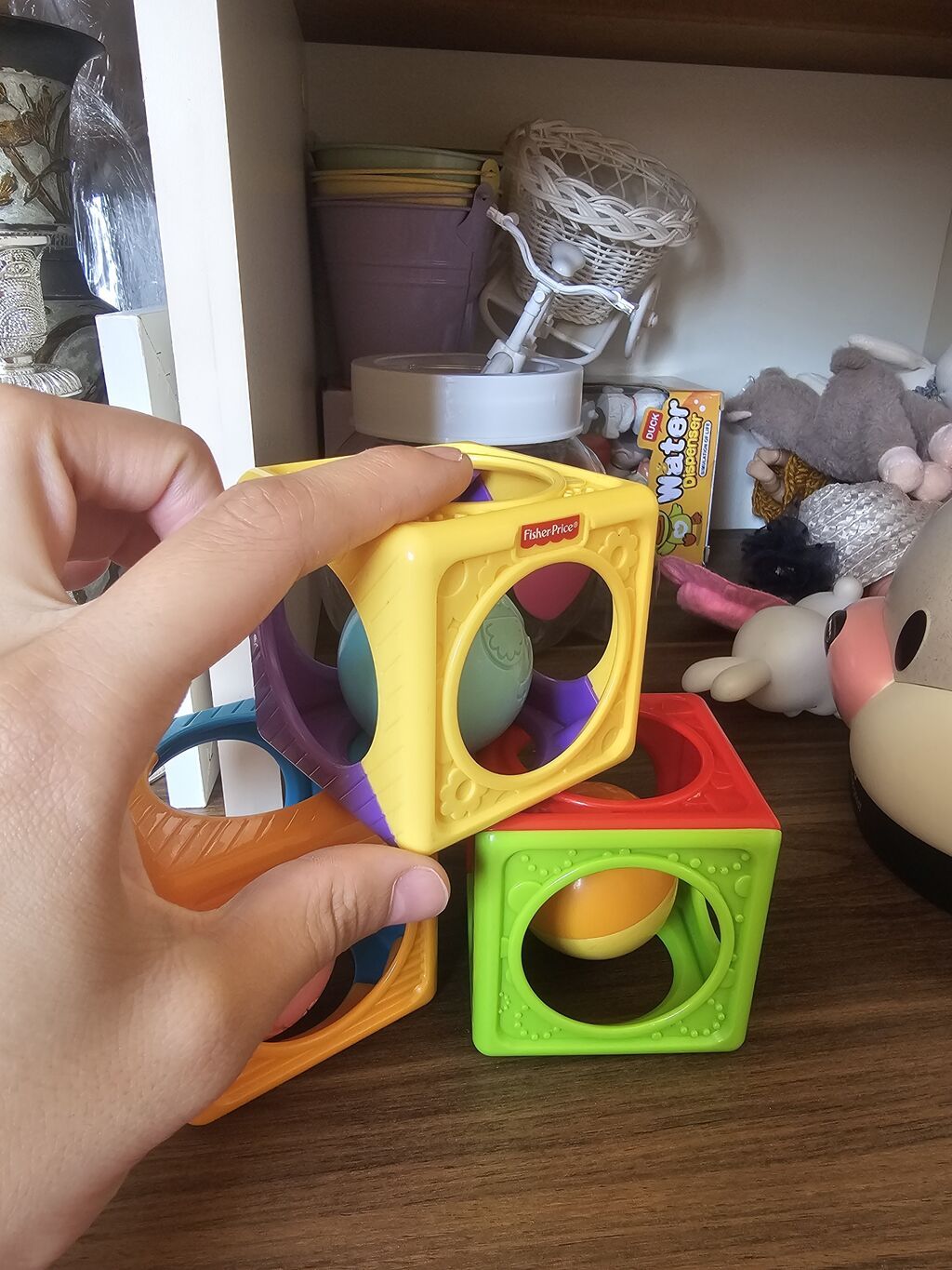 Fisher-Price rəngli inkişafetdirici kublar dəsti - 3 ədəd plastik — Oyuncaqlar, Bakı (2)