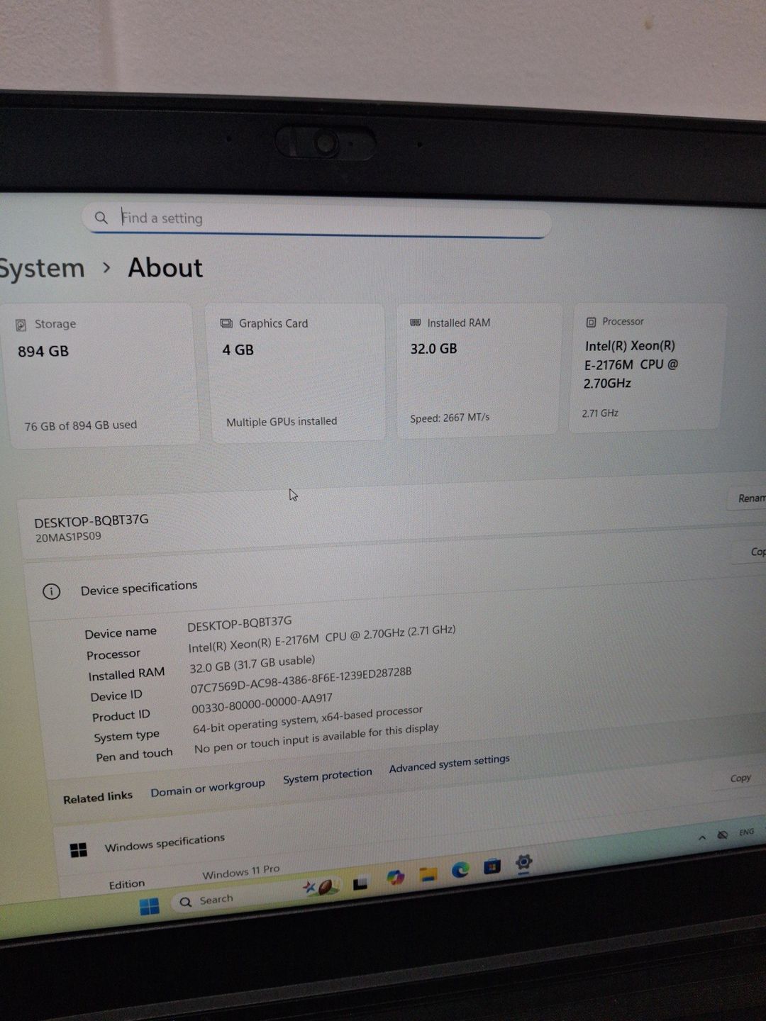Noutbuk Lenovo ThinkPad P52 — Elektronika, Bakı (3)