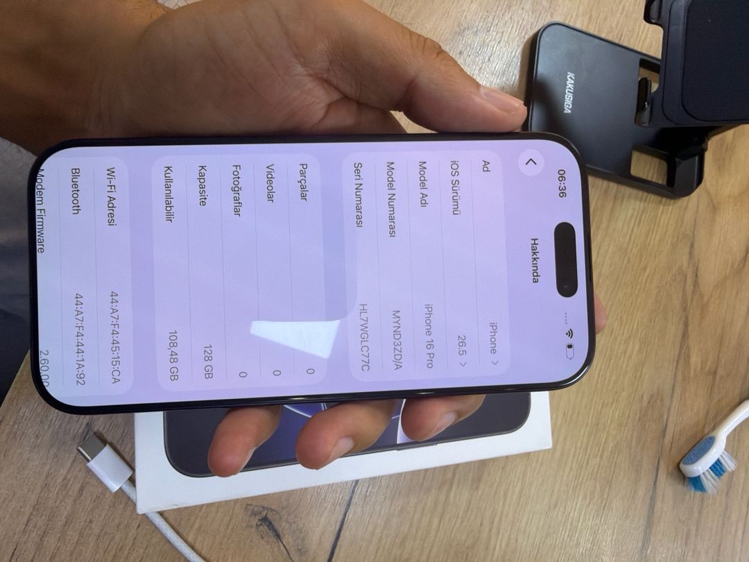 Apple iPhone 16 Pro Black Titanium 128GB/8GB — Smartfonlar, Bakı (8)