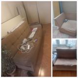 Bej rəngli yumşaq mebel dəsti - 1 ədəd üçnəfərlik divan – sadə — Mebel