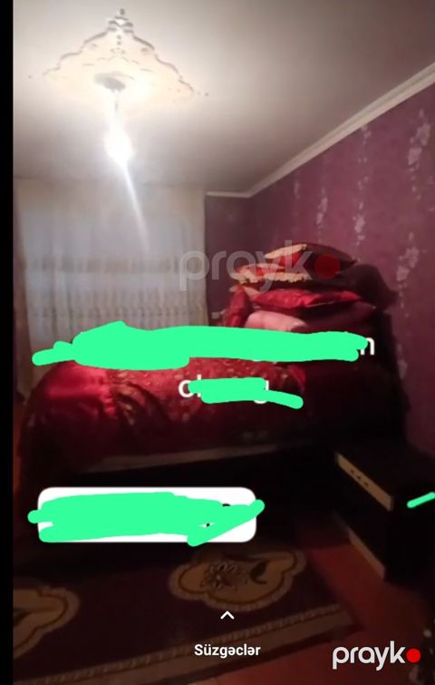 3 otaqlı mənzil – ev əşyaları ilə - Plan: geniş zal, iki yataq otağı