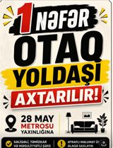 1 nəfər otaq yoldaşı axtarılır 28 may metrosu yaxənlığında ev tutmaq — Real estate
