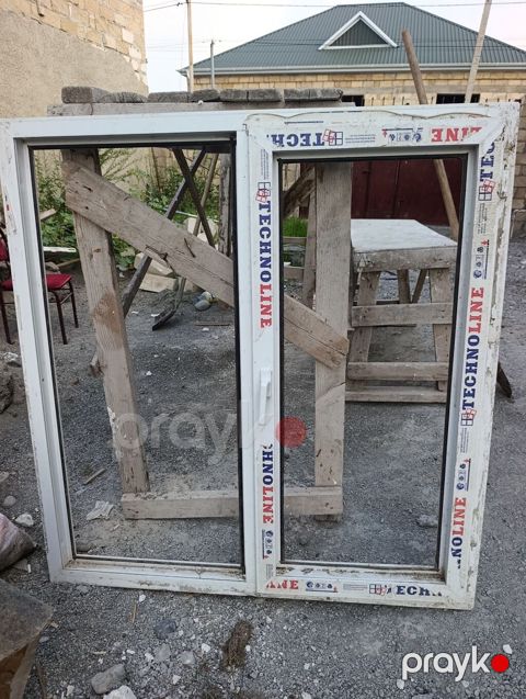 2 Ədəd 1.27 nin 1.33 ə plastik pəncərə satılır üstdən çıxma bir