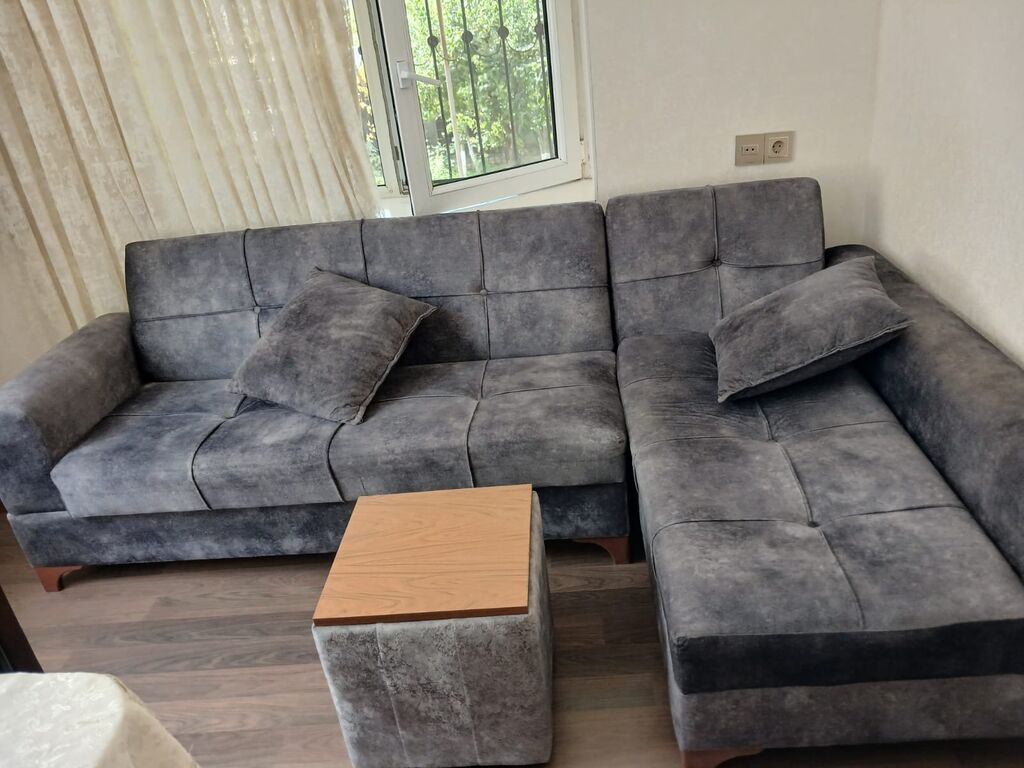 Künc divan – açılıb-yığılan, yataq funksiyalı - Forma: L-şəkilli künc — Mebel, Xırdalan (4)
