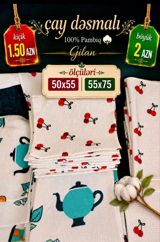 Çay dəsmalı – Gilan - Material: 100% pambıq - Ölçülər: 50x55 sm və — Ev üçün məhsullar