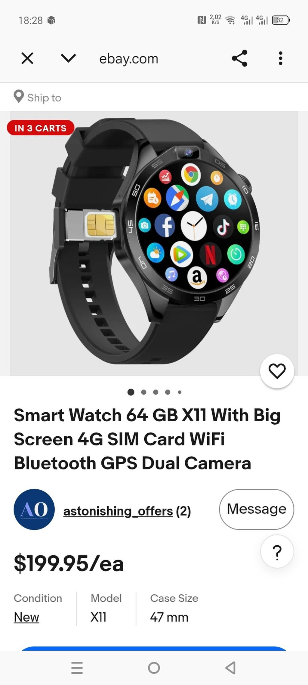 Smart Watch X11 – 64 GB yaddaşlı, böyük ekranlı ağıllı saat Əsas — Aksesuarlar, Sumqayıt