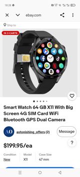 Smart Watch X11 – 64 GB yaddaşlı, böyük ekranlı ağıllı saat Əsas — Elektronika
