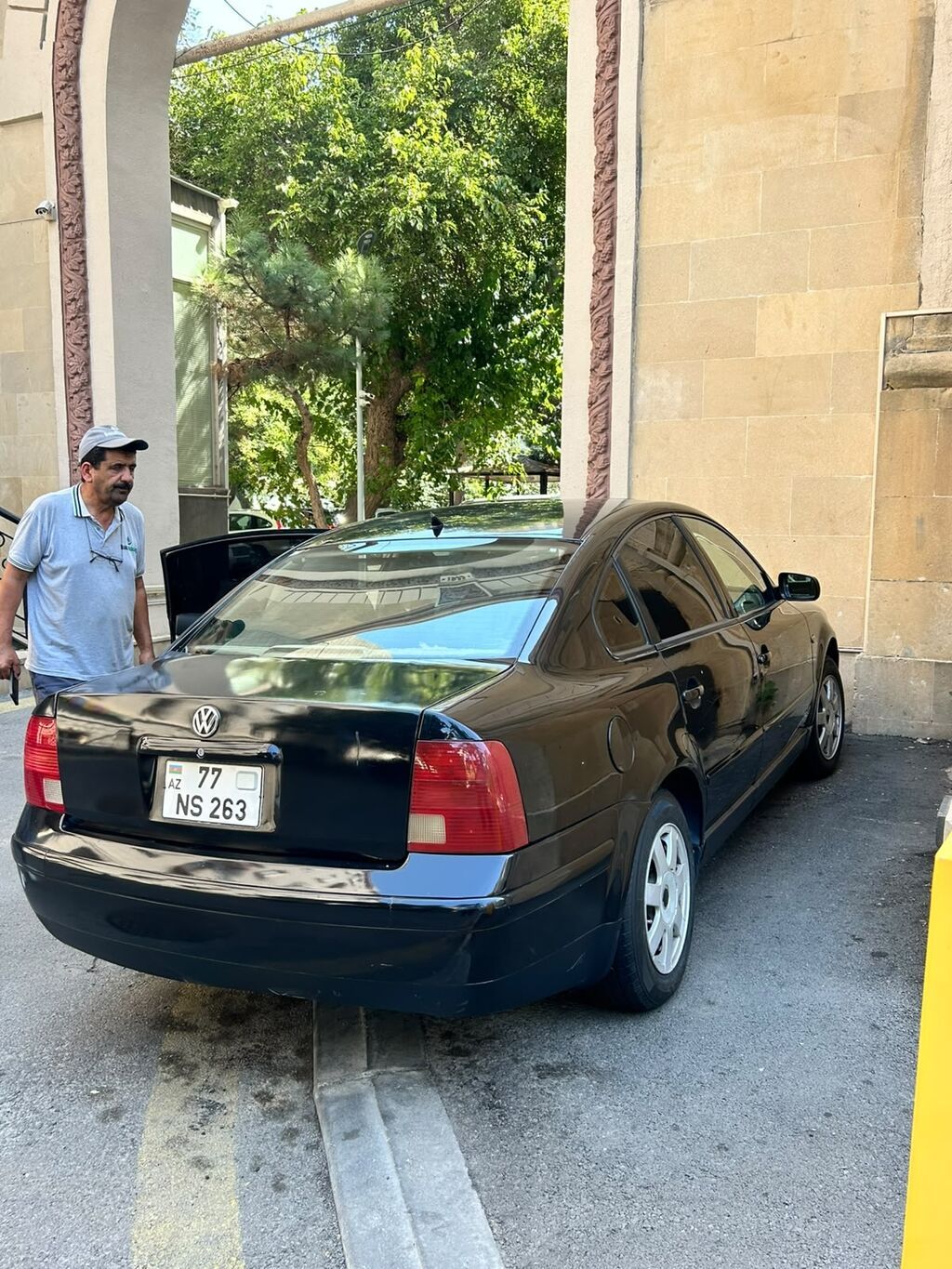 Volkswagen Passat B5, sedan kuzov, qara rəng. Mator yeni dəyişilib — Avto, Bakı (6)