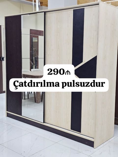 *Dolab satılır* Qiymet 290 Azn *Çatdırılma pulsuzdur* Eni 2.20 sm — Nərmin — Wardrobes