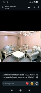 Klassik divan kreslo dəsti 1000 manat əla vəziyyətdə ünvan Nərimanov — Mallar