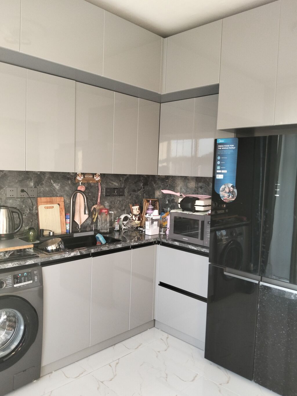 Mərmər effektli vanna otağı və müasir mətbəx üçün komplekt aksesuar və — Santexnika, Digah (4)