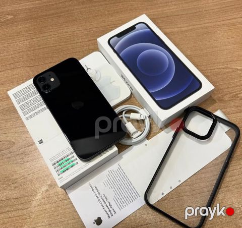 IPhone 12, 128 GB, Qara, Zəmanət, Simsiz şarj, Face ID