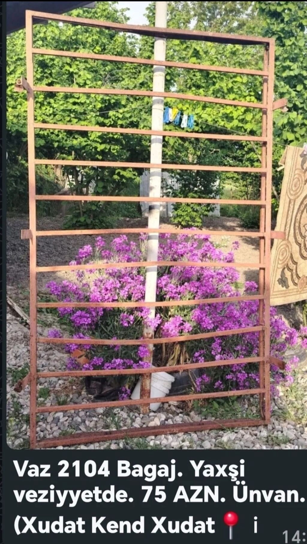 Vaz 2104 üçün dam baqajı (relssiz çərçivə tipli). - Material: metal — Avto, Xudat