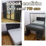 Yataq otağı mebel dəsti - Rəng: tünd boz, qızılı dekor xətləri və — Goods