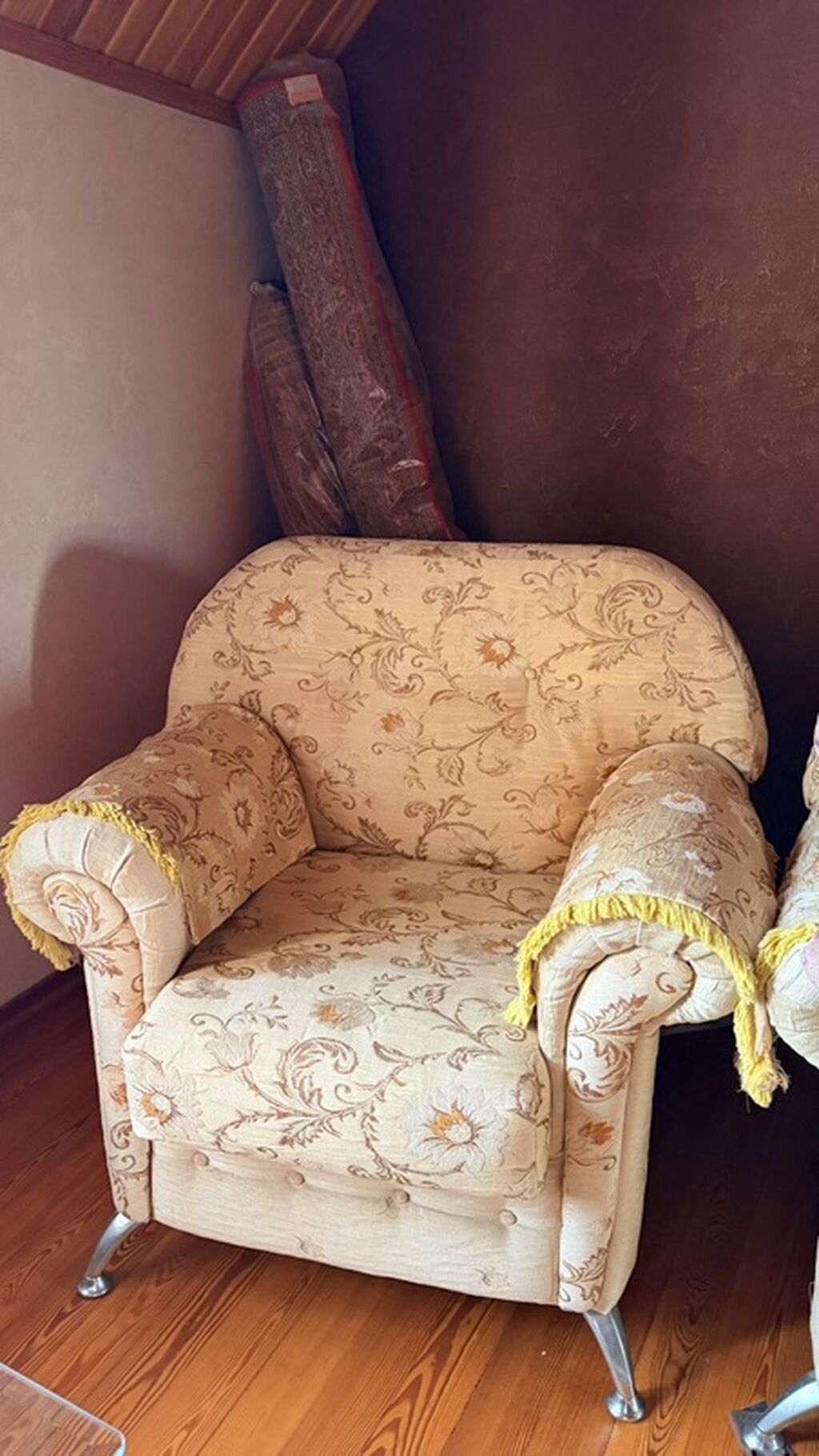 Klassik üslubda yumşaq mebel dəsti - Tərkib: 1 yerlik divan, 1 yerlik — Mebel, Mehdiabad (3)
