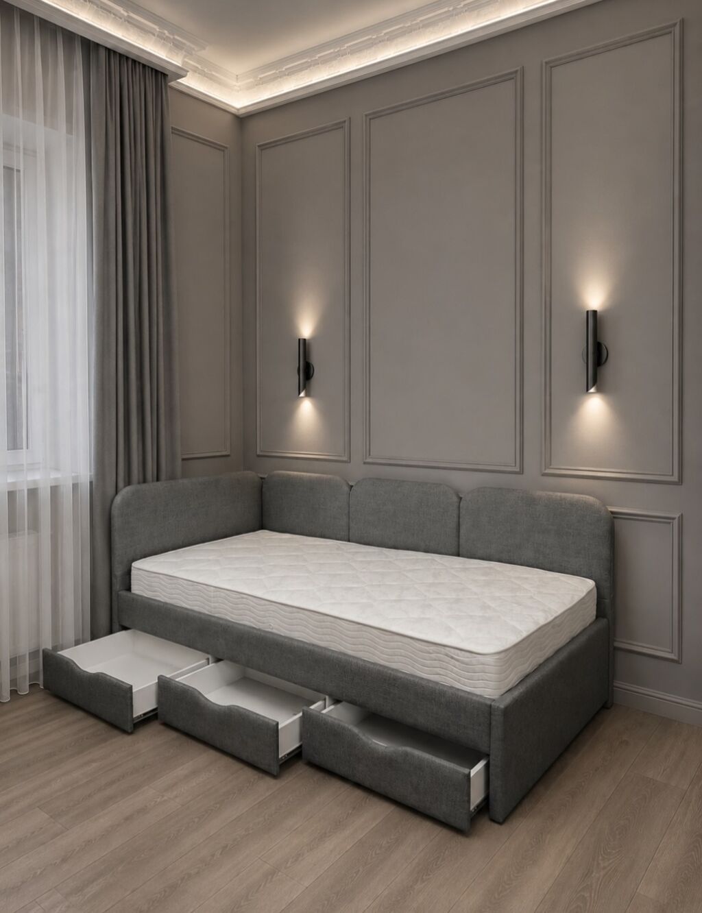 Yeni, Təknəfərlik çarpayı, Bazalı, Matras ilə, Siyirməsiz, Azərbaycan — Mebel, Digah (8)