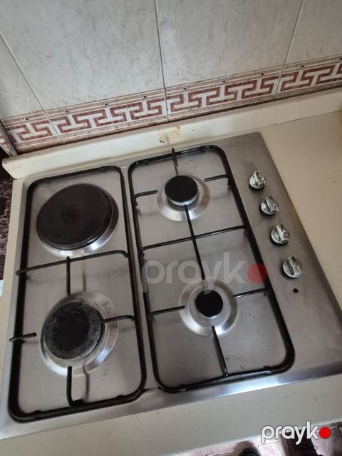 Quraşdırılan qaz-elektrik qarışıq plitə - 60 sm-lik paslanmayan polad