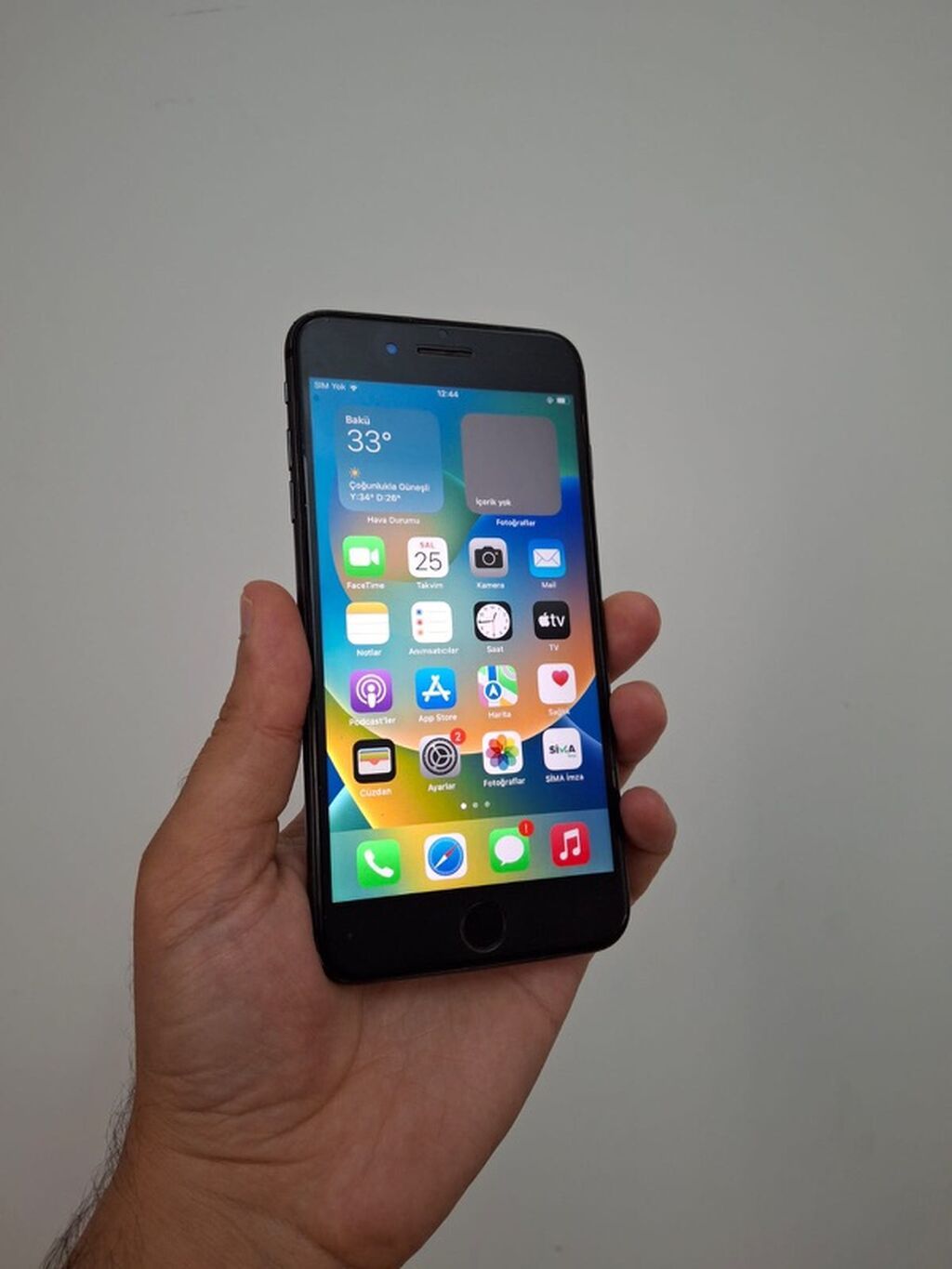 IPhone 8 Plus, 64 GB, Qara, Barmaq izi, Simsiz şarj — Apple iPhone, Masazır