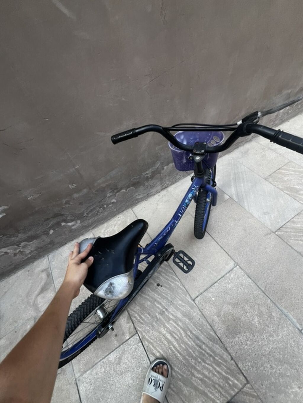 Uşqalar üçün velodioed -ayaq ile tormuz -goy reng — Uşaq velosipedləri, Bakı (4)