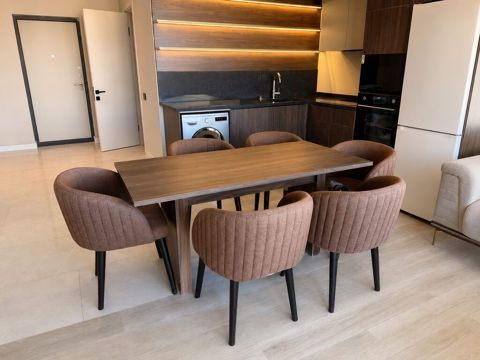 Qonaq otağı üçün, İşlənmiş, Kvadrat masa, 4 stul