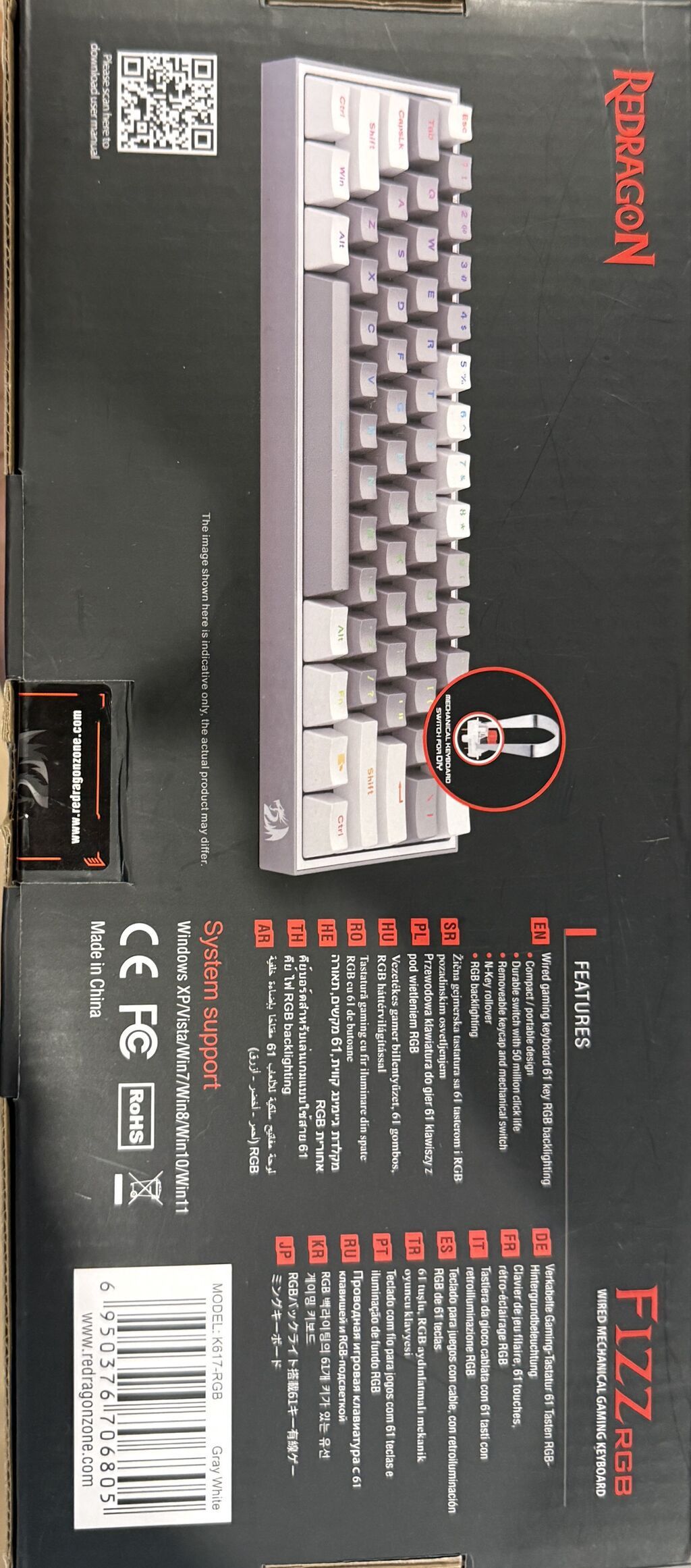 Redragon k617-fizz rgb klavyatura,bir sözle möhteşem bir — Elektronika, Bakı (2)