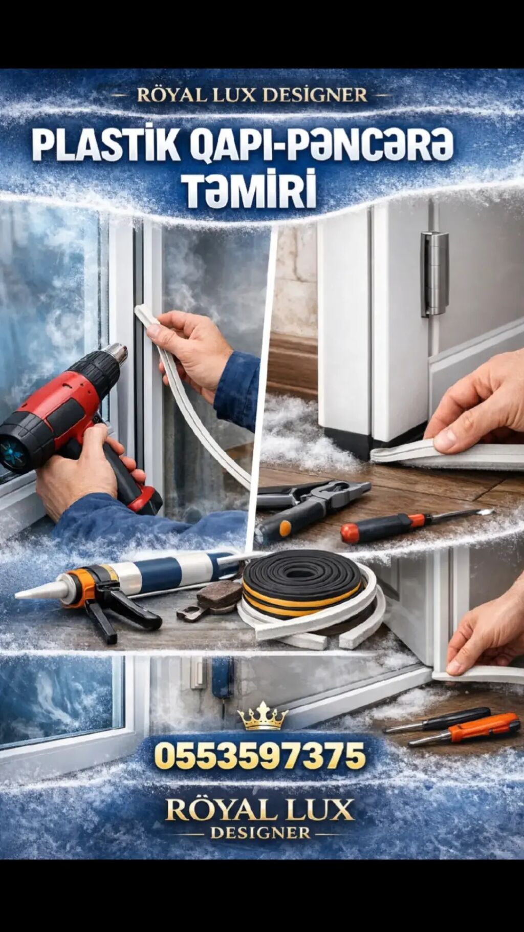 PVC plastik qapı-pəncərə və cam balkon xidməti Təklif olunan işlər: - — Tikinti və təmir, Bakı (10)