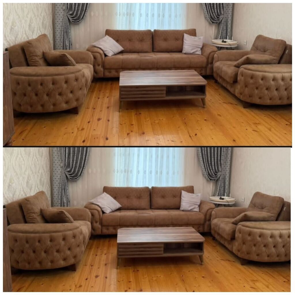Divan kreslo 550₼ acilir her biri ve bazalidirlar, cox az istifade — Mebel, Qobu